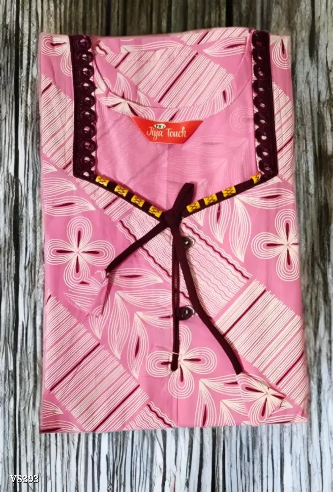 Printed Stylish Long Cotton Nighty