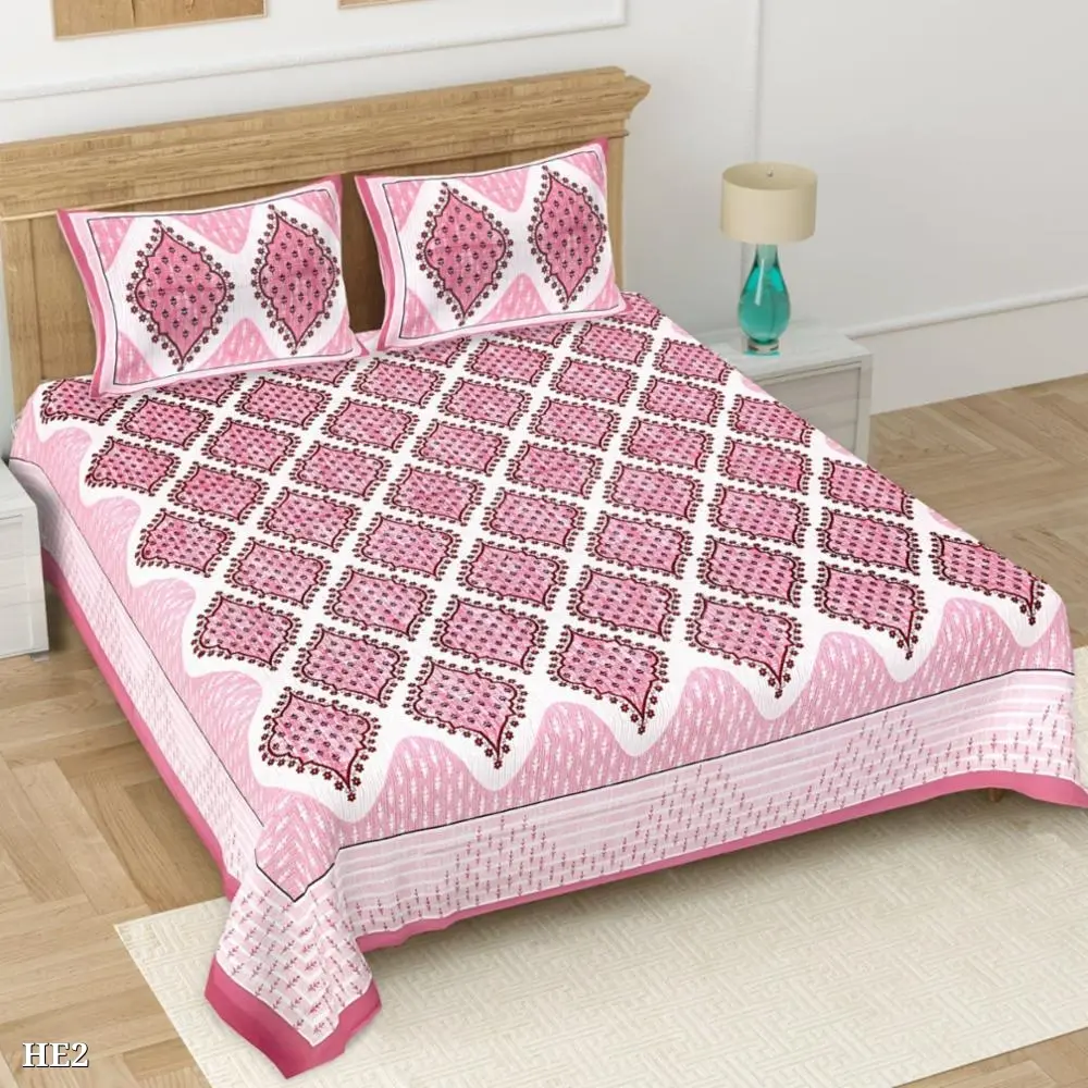 Double Bedsheet With 2 Pillow Cover