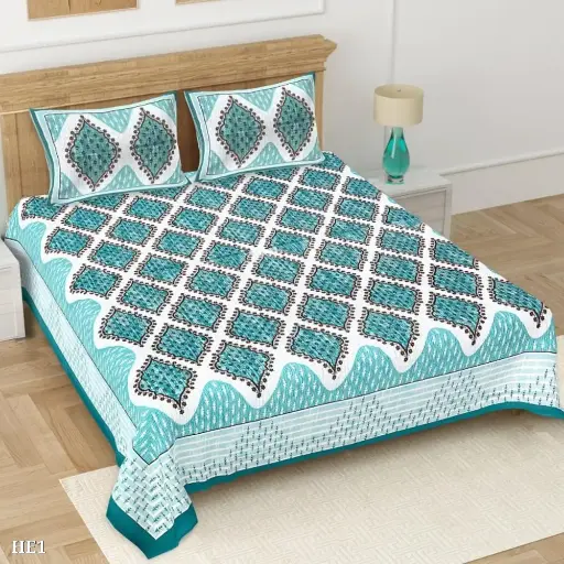Double Bedsheet With 2 Pillow Cover